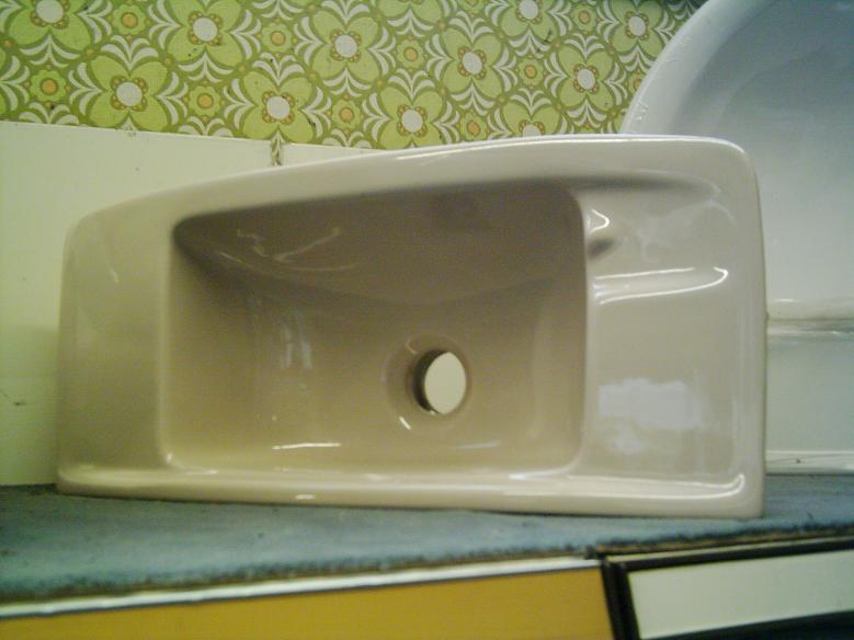 Handwaschbecken 50 x 22 cm beige